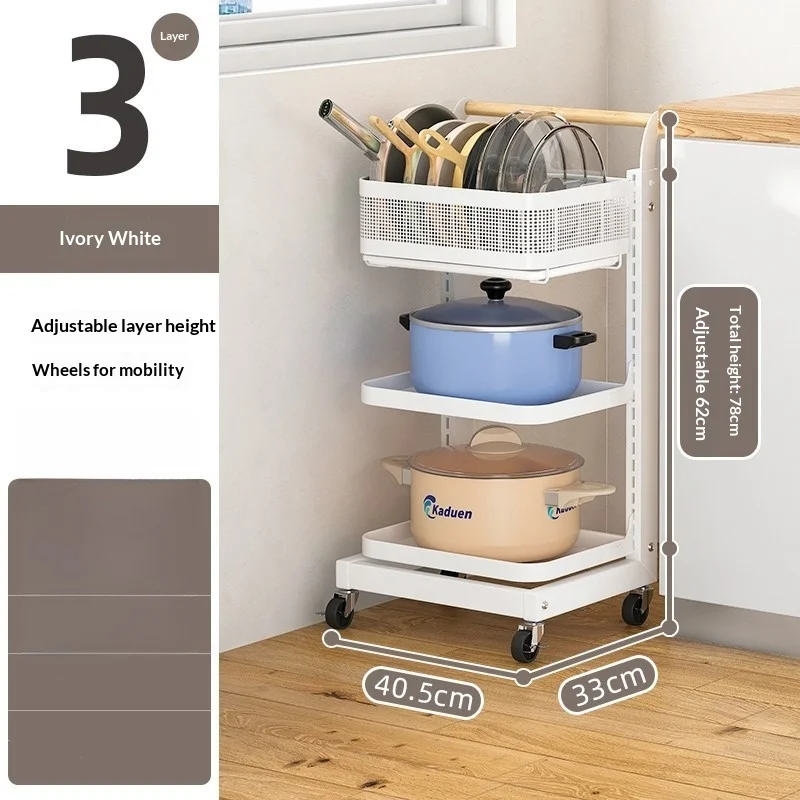 Kitchen Uncle - Kitchen Cart Rolling Kitchen Island Cart
