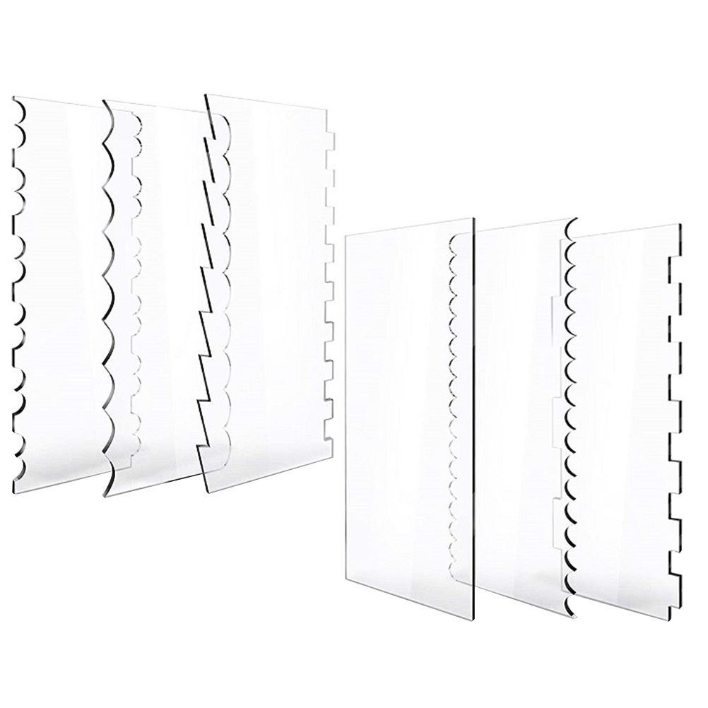 6Pcs Transparent Acrylic Cake  - Baking Kitchen Set ulasan dan harga