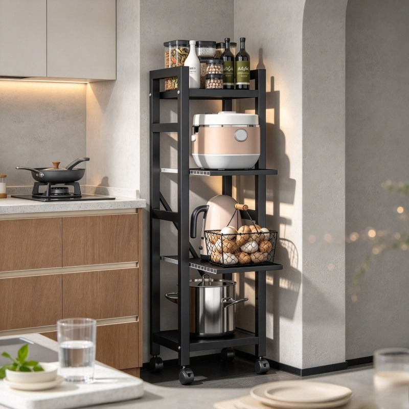 Pull-out Kitchen Rack, Floor P - Kitchen Baking Cart ulasan dan harga
